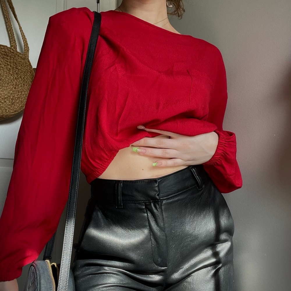 Red Aritzia camisole